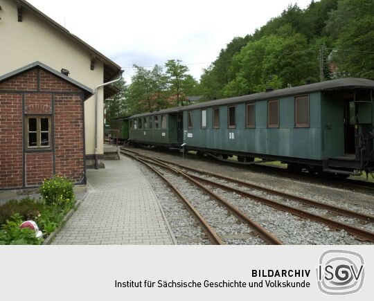 Ansicht des Schmalspurbahnmuseums in Oberrittersgrün