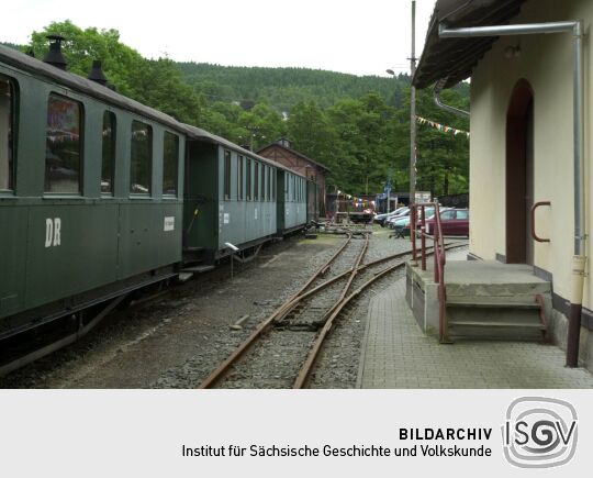 Ansicht des Schmalspurbahnmuseums in Oberrittersgrün