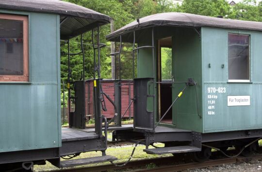 Ansicht des Schmalspurbahnmuseums in Oberrittersgrün