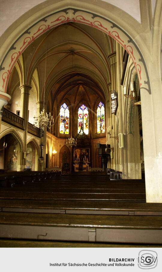 Innenansicht der Kirche in Johanngeorgenstadt