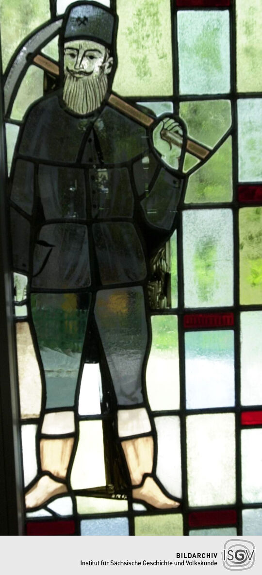 Bleiglasfenster im Rathaus von Oberwiesenthal