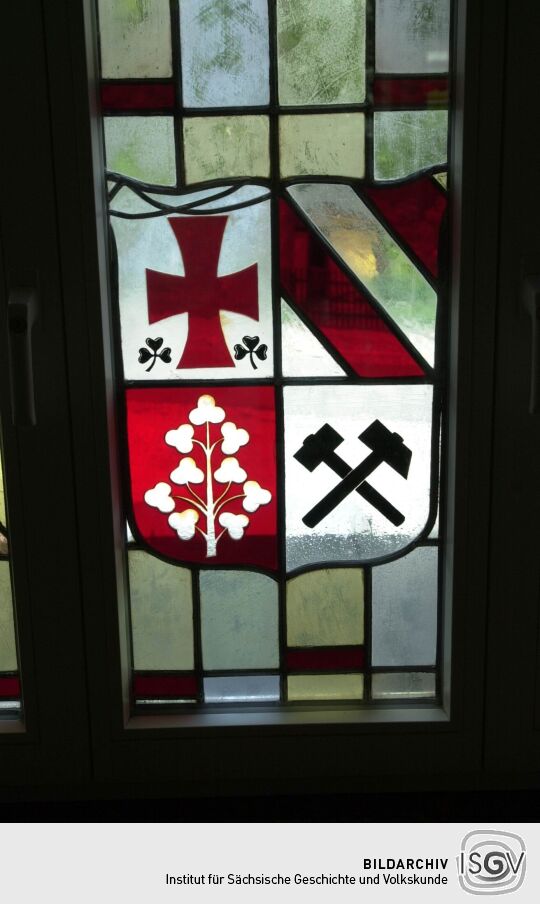 Bleiglasfenster im Rathaus von Oberwiesenthal