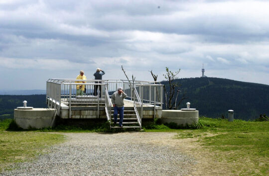 Aussichtsplateau auf dem Fichtelberg bei Oberwiesenthal