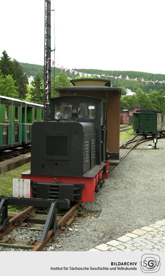 Ansicht des Schmalspurbahnmuseums in Oberrittersgrün