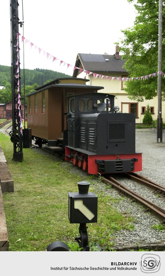 Ansicht des Schmalspurbahnmuseums in Oberrittersgrün