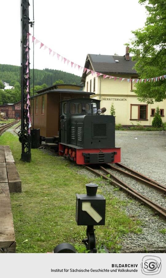 Ansicht des Schmalspurbahnmuseums in Oberrittersgrün