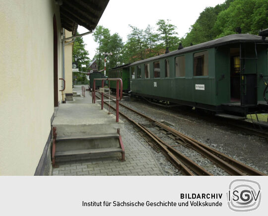 Ansicht des Schmalspurbahnmuseums in Oberrittersgrün