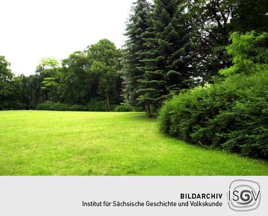 Ansicht des Schlossparks in Planitz