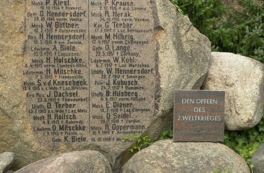 Gedenkstein für gefallene Soldaten des 1. Weltkrieges in Kosel