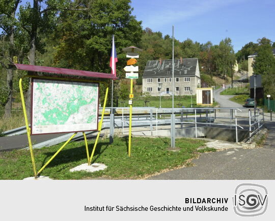 Grenzübergang zwischen Hora Svaté Kateřiny [Katharinenberg] und Deutschkatharinenberg