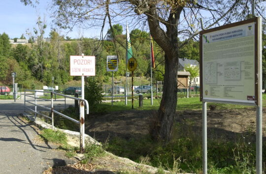 Grenzübergang zwischen Hora Svaté Kateřiny [Katharinenberg] und Deutschkatharinenberg