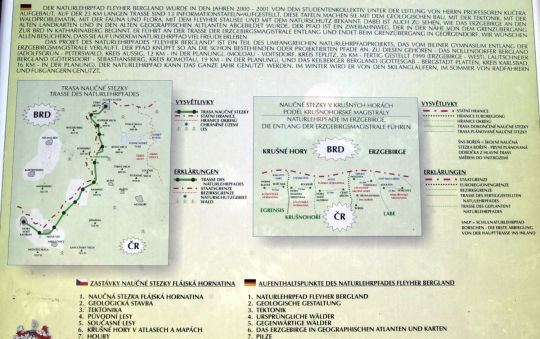 Informationstafel in Hora Svaté Kateřiny