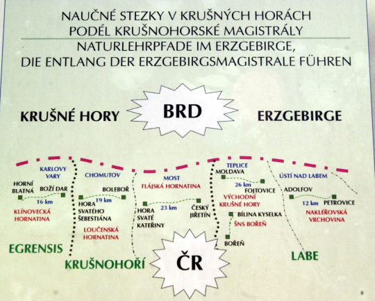 Informationstafel in Hora Svaté Kateřiny