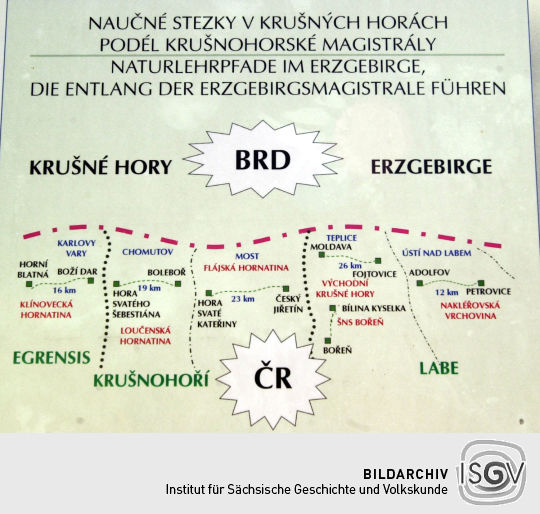 Informationstafel in Hora Svaté Kateřiny