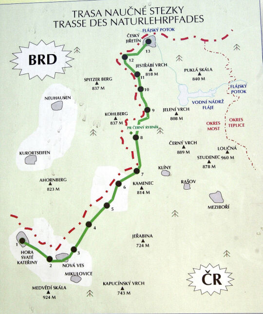 Informationstafel in Hora Svaté Kateřiny