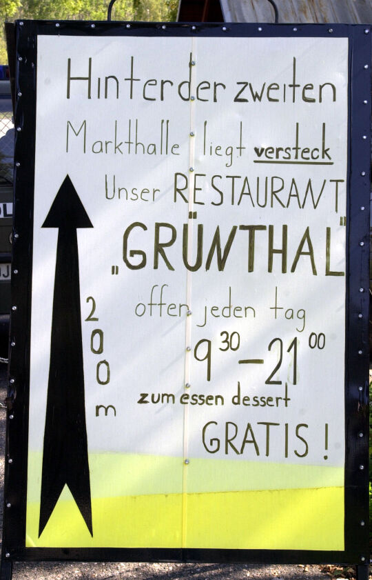 Informationstafel in Grünthal