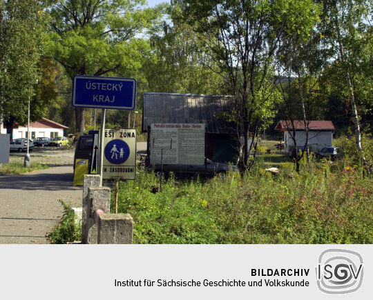Ansicht der Grenze zwischen Brandov und Olbernhau