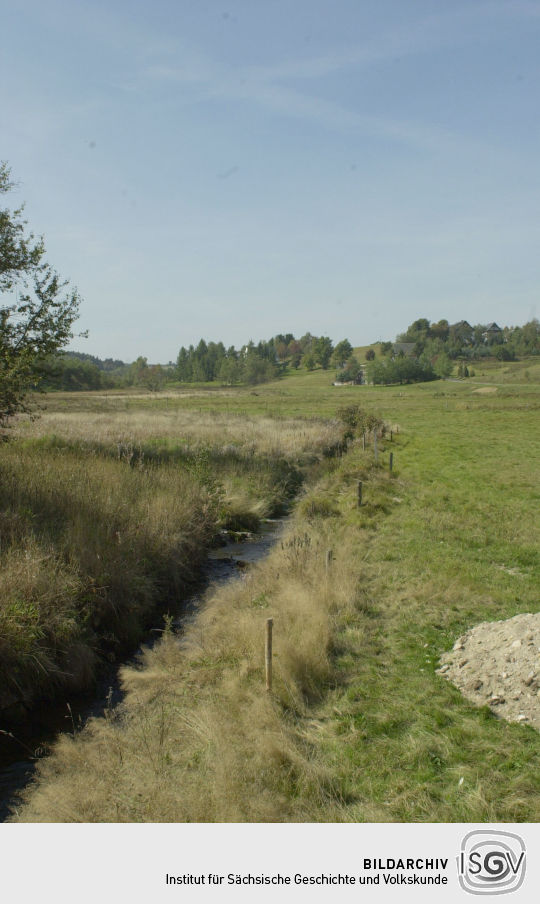 Landschaftsansicht entlang der Grenze zwischen Rübenau und Kalek