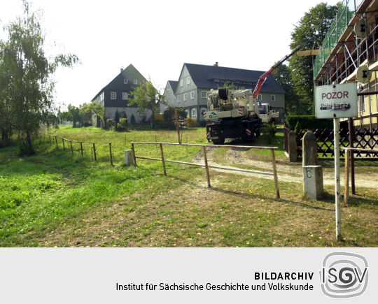 Landschaftsansicht entlang der Grenze zwischen Taubenheim und Fukov (Wüstung)