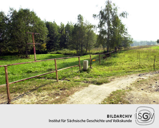 Landschaftsansicht entlang der Grenze zwischen Taubenheim und Fukov (Wüstung)