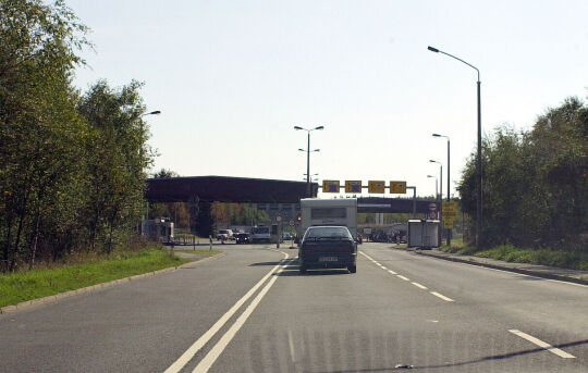 Ansicht des Grenzübergangs Reitzenhain/ Hora Svatého Šebestiána