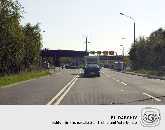 Ansicht des Grenzübergangs Reitzenhain/ Hora Svatého Šebestiána