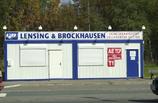 Ansicht des Grenzübergangs Reitzenhain/ Hora Svatého Šebestiána