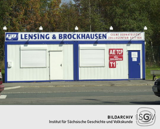 Ansicht des Grenzübergangs Reitzenhain/ Hora Svatého Šebestiána