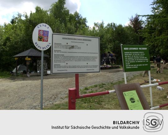 Ansicht der Grenze zwischen Waltersdorf und Myslivny