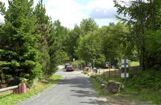 Ansicht der Grenze zwischen Waltersdorf und Myslivny