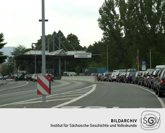 Ansicht des Grenzüberganges zwischen Seifhennersdorf und Varnsdorf