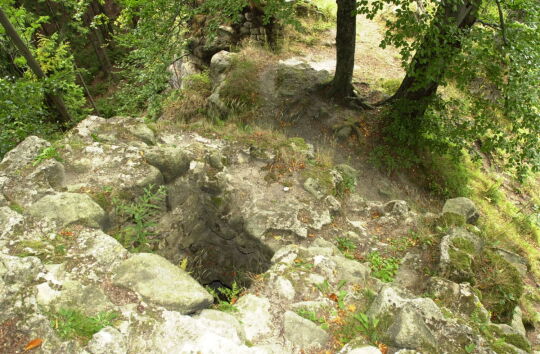 Ansicht der Ruine Karlsfried