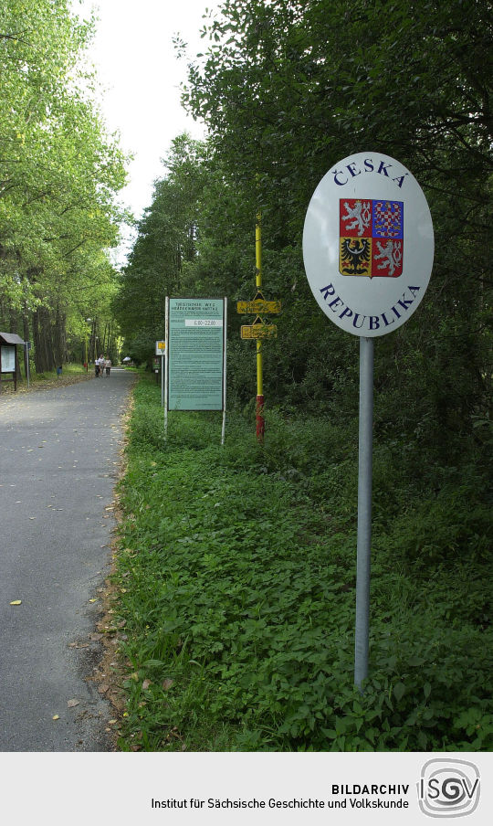 Ansicht des Grenübergangses zwischen Hartau und Loučná (Hrádek nad Nisou)