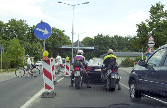 Ansicht des Grenzübergangs zwischen Zittau und Hrádek nad Nisou