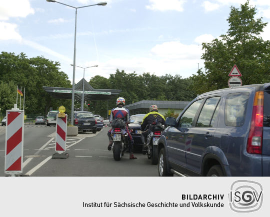 Ansicht des Grenzübergangs zwischen Zittau und Hrádek nad Nisou