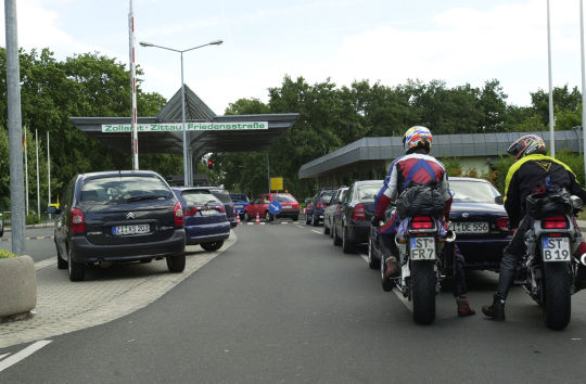 Ansicht des Grenzübergangs zwischen Zittau und Hrádek nad Nisou