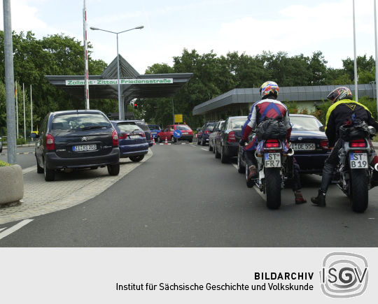 Ansicht des Grenzübergangs zwischen Zittau und Hrádek nad Nisou