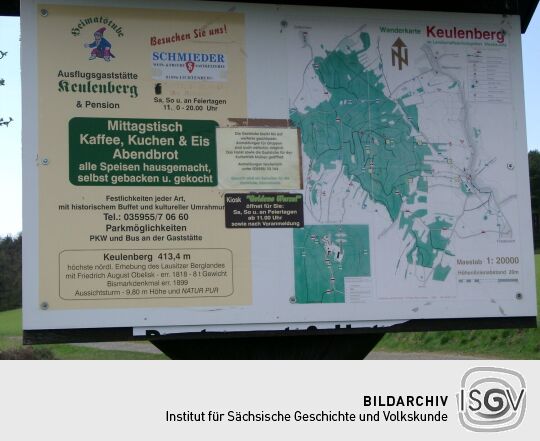 Wandertafel an der Zufahrt zum Keulenberg