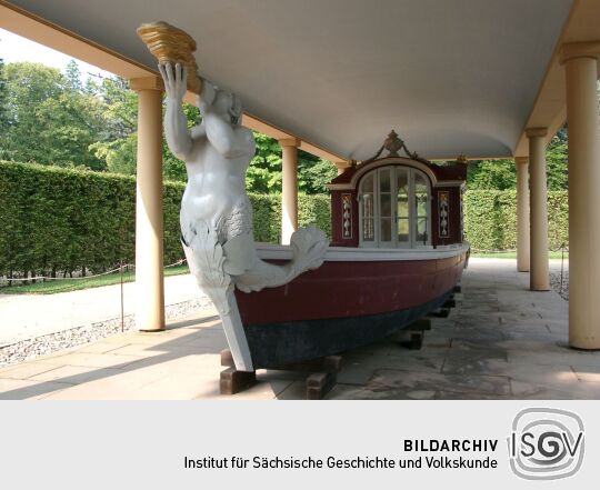 Historische Schaluppe am Schloss Pillnitz