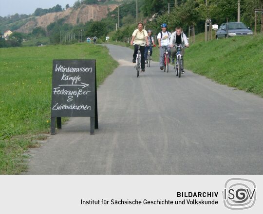 Radweg am Elbufer bei Meißen