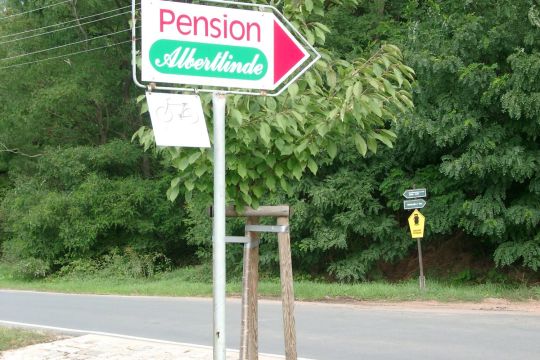 Hinweisschild bei Meißen