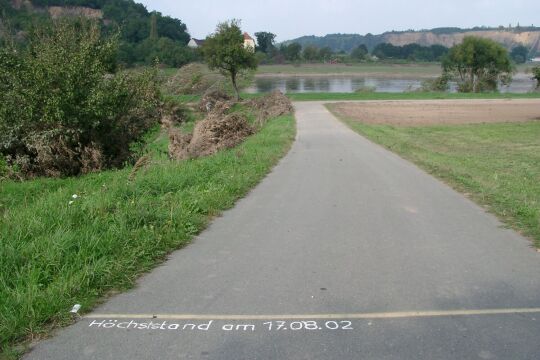 Flutspuren unterhalb Meißen, bei Nieschütz