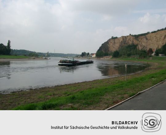 Elbtal zwischen Meißen und Riesa, Blick nach Diesbar-Seußlitz