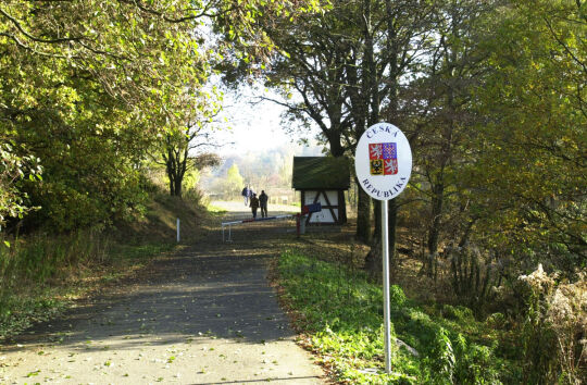 Ansicht der Grenze zwischen Bad Brambach und Plesná