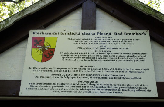 Ansicht der Grenze zwischen Bad Brambach und Plesná