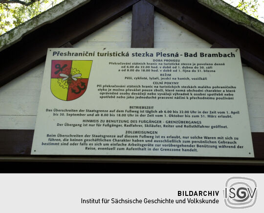 Ansicht der Grenze zwischen Bad Brambach und Plesná