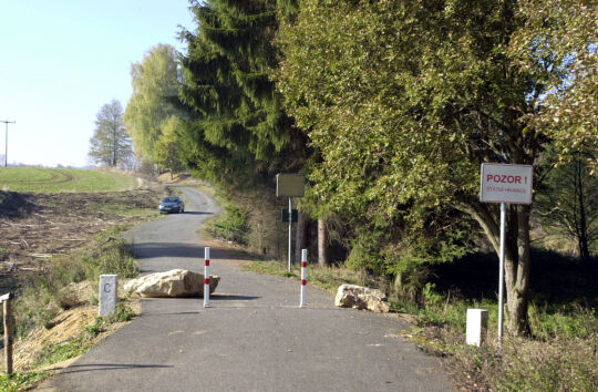 Ansicht der Grenze zwischen Bad Brambach und Plesná