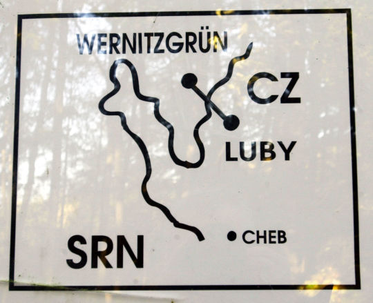 Ansicht der Grenze zwischen Horní Luby und Wernitzgrün