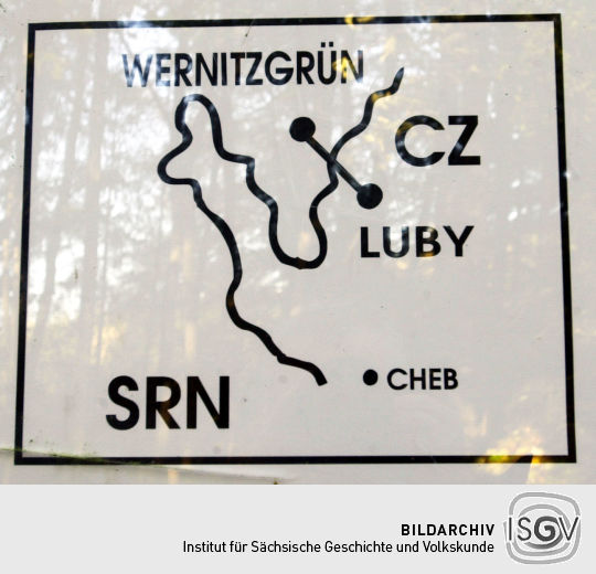 Ansicht der Grenze zwischen Horní Luby und Wernitzgrün