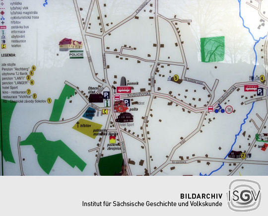 Ansicht der Grenze zwischen Klingenthal und Bublava
